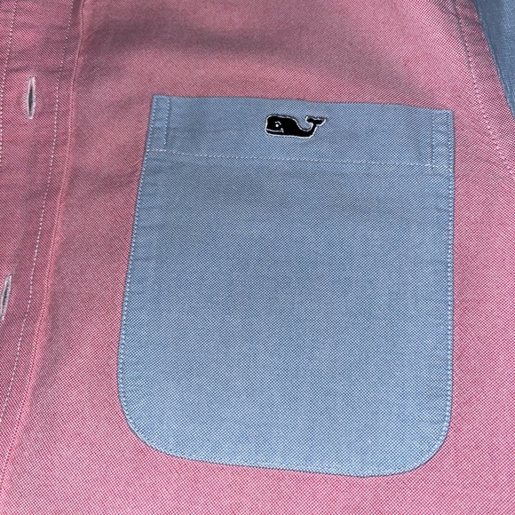 Vineyard Vines Slim Fit Tucker Shirt Green Blue Pink Oxford Button Down Size XS - Picture 14 of 14